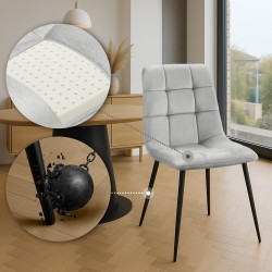 Silla de comedor gris Antibes