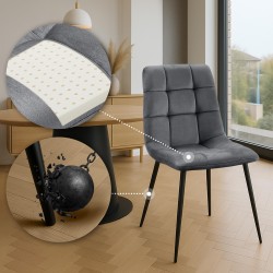 Silla de comedor Antibes gris oscuro