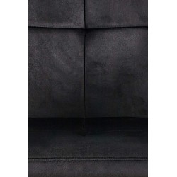 Silla de comedor Emia de terciopelo negro Silla de comedor Emia de terciopelo negro