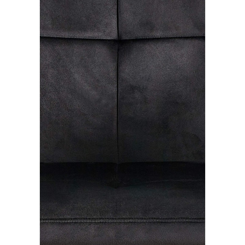 Silla de comedor Emia de terciopelo negro