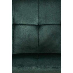 Silla de comedor Emia de terciopelo verde