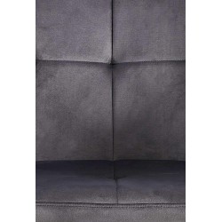 Silla de comedor Emia de terciopelo gris Silla de comedor Emia de terciopelo gris