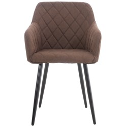 Silla de comedor Shila en tela marrón Silla de comedor Shila en tela marrón