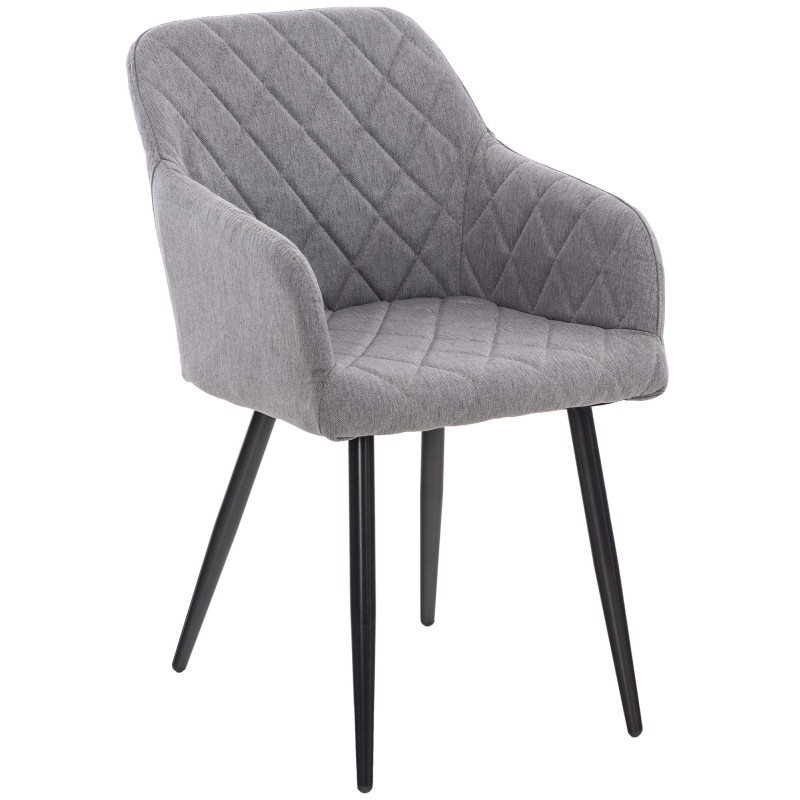 Silla de comedor Shila en tela gris Silla de comedor Shila en tela gris