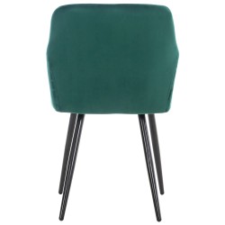 Silla de comedor Shila de terciopelo verde Silla de comedor Shila de terciopelo verde