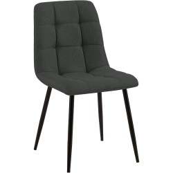 Silla de comedor Tilde en tela gris oscuro Silla de comedor Tilde en tela gris oscuro