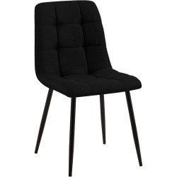 Silla de comedor Tilde en tela negra Silla de comedor Tilde en tela negra