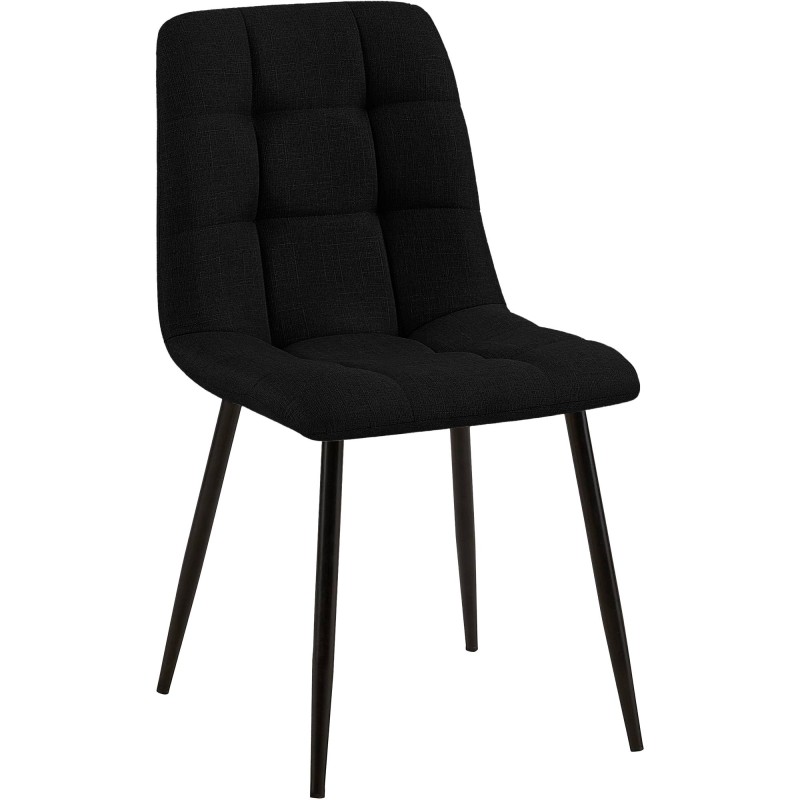 Silla de comedor Tilde en tela negra Silla de comedor Tilde en tela negra