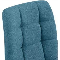 Silla de comedor Tilde en tela azul Silla de comedor Tilde en tela azul
