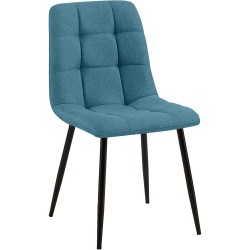 Silla de comedor Tilde en tela azul Silla de comedor Tilde en tela azul