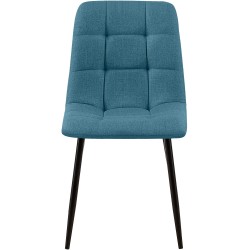 Silla de comedor Tilde en tela azul Silla de comedor Tilde en tela azul