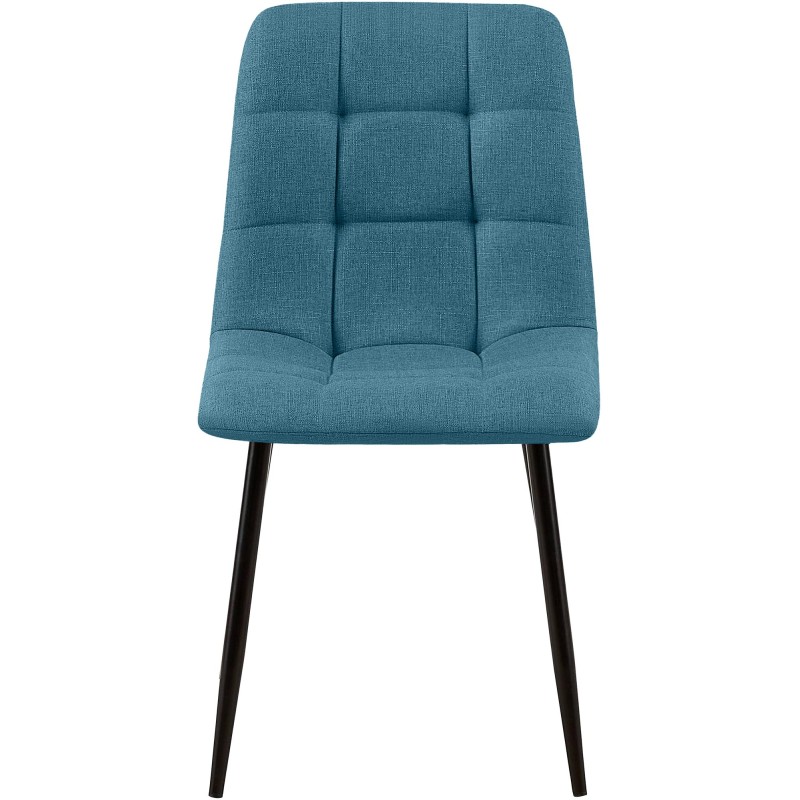 Silla de comedor Tilde en tela azul Silla de comedor Tilde en tela azul