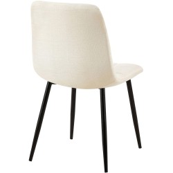 Silla de comedor Tilde en tela color crema Silla de comedor Tilde en tela color crema