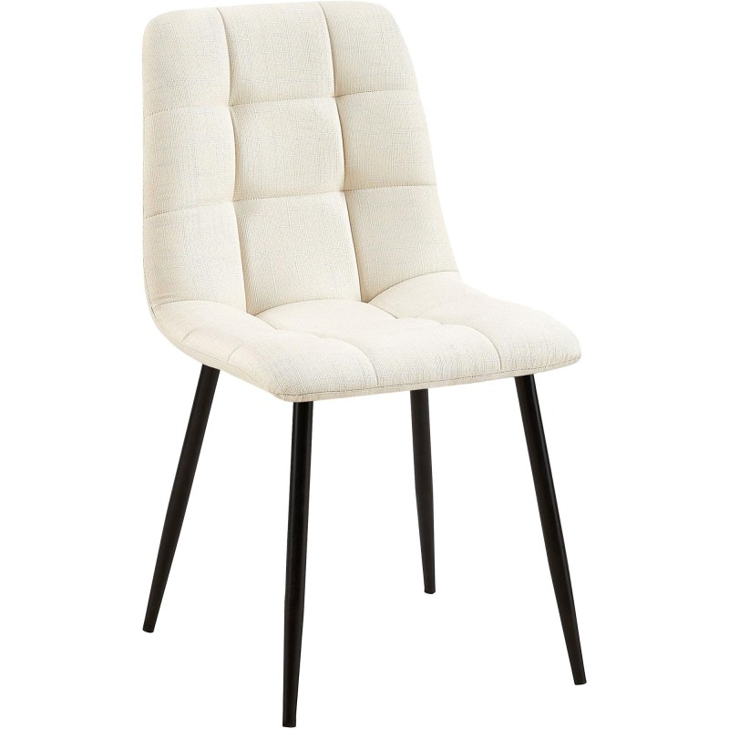 Silla de comedor Tilde en tela color crema Silla de comedor Tilde en tela color crema