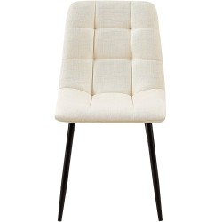 Silla de comedor Tilde en tela color crema Silla de comedor Tilde en tela color crema