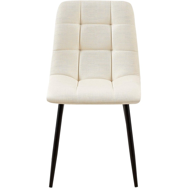 Silla de comedor Tilde en tela color crema Silla de comedor Tilde en tela color crema
