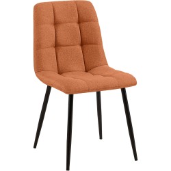 Silla de comedor Tilde en tela naranja Silla de comedor Tilde en tela naranja