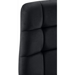 Silla de comedor Tilde de terciopelo negro