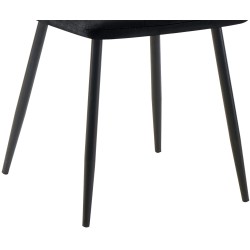Silla de comedor Tilde de terciopelo negro
