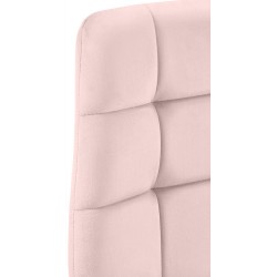 Silla de comedor Tilde en terciopelo rosa