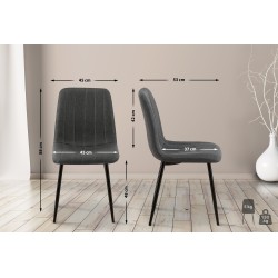 Tela para silla Dijon gris oscuro Tela para silla Dijon gris oscuro