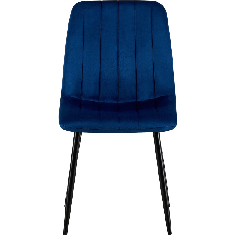 Silla de terciopelo azul Dijon