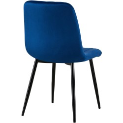 Silla de terciopelo azul Dijon Silla de terciopelo azul Dijon