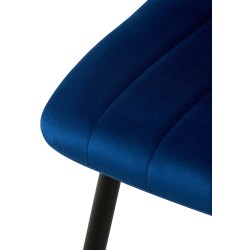 Silla de terciopelo azul Dijon Silla de terciopelo azul Dijon