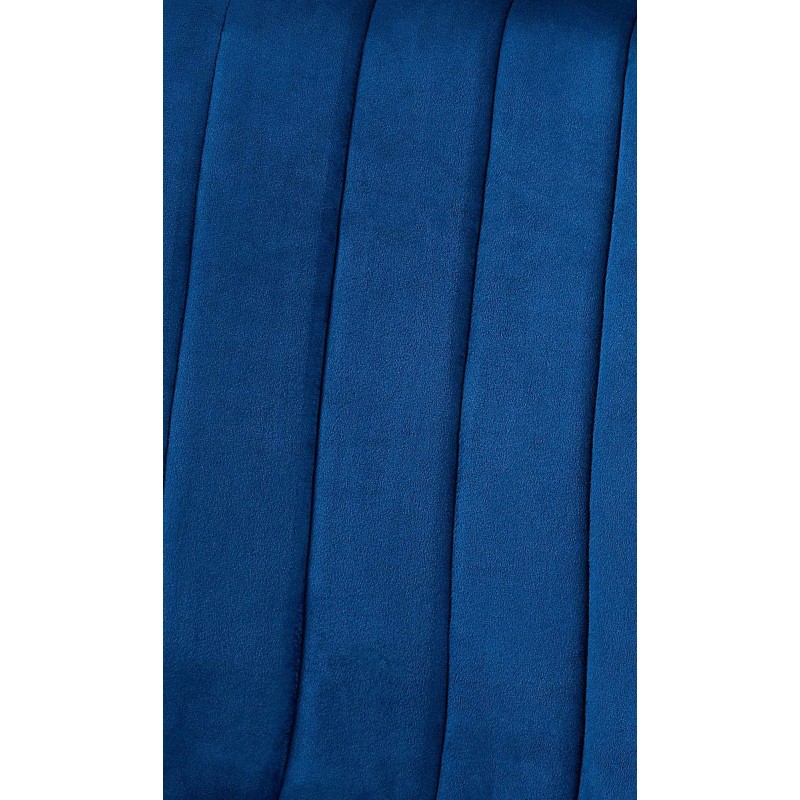 Silla de terciopelo azul Dijon