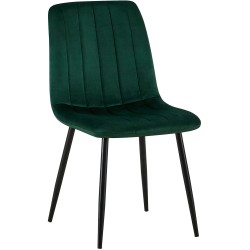 Silla Dijon en terciopelo verde
