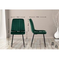 Silla Dijon en terciopelo verde Silla Dijon en terciopelo verde