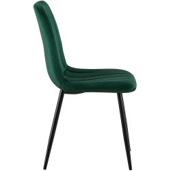 Silla Dijon en terciopelo verde Silla Dijon en terciopelo verde