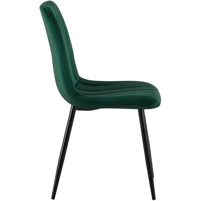 Silla Dijon en terciopelo verde