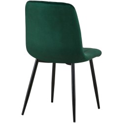 Silla Dijon en terciopelo verde Silla Dijon en terciopelo verde