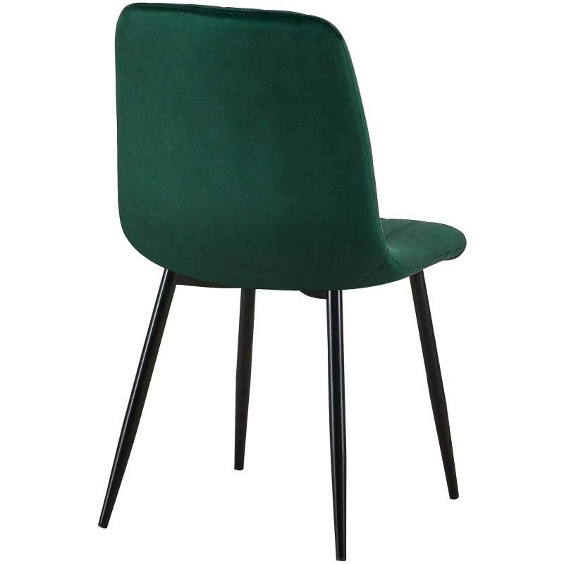 Silla Dijon en terciopelo verde