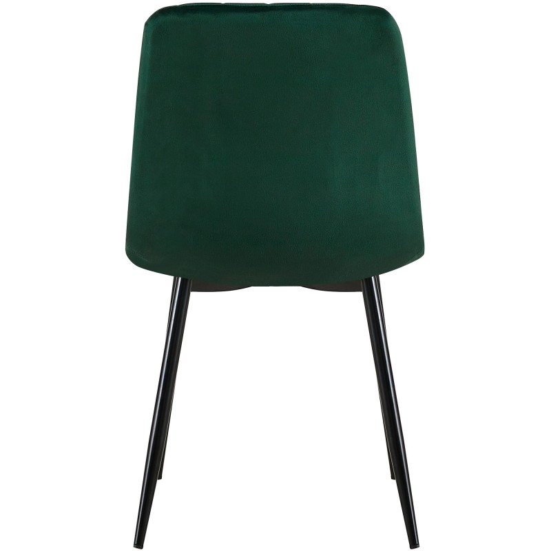 Silla Dijon en terciopelo verde