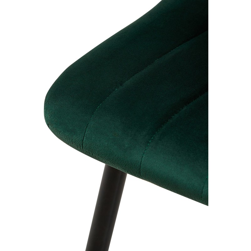Silla Dijon en terciopelo verde