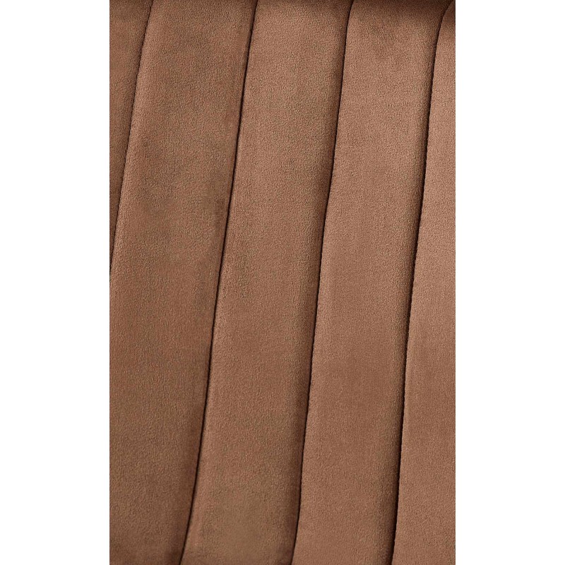 Silla Dijon en terciopelo marrón Silla Dijon en terciopelo marrón