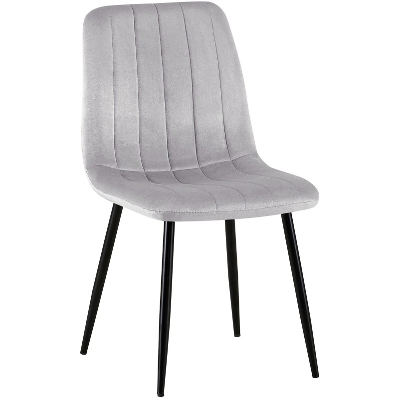 Silla Dijon en terciopelo gris Silla Dijon en terciopelo gris
