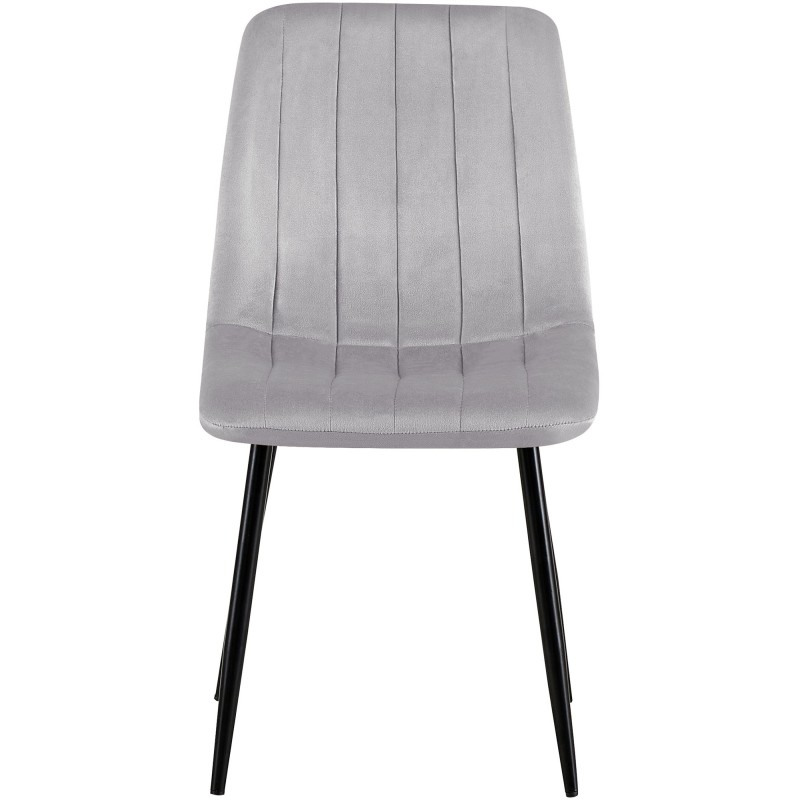 Silla Dijon en terciopelo gris Silla Dijon en terciopelo gris