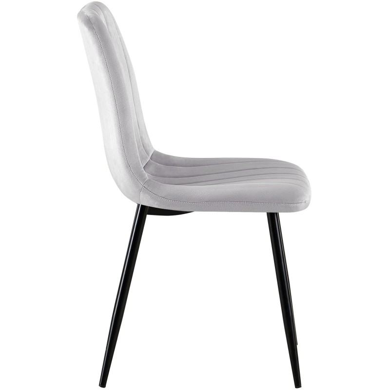 Silla Dijon en terciopelo gris Silla Dijon en terciopelo gris