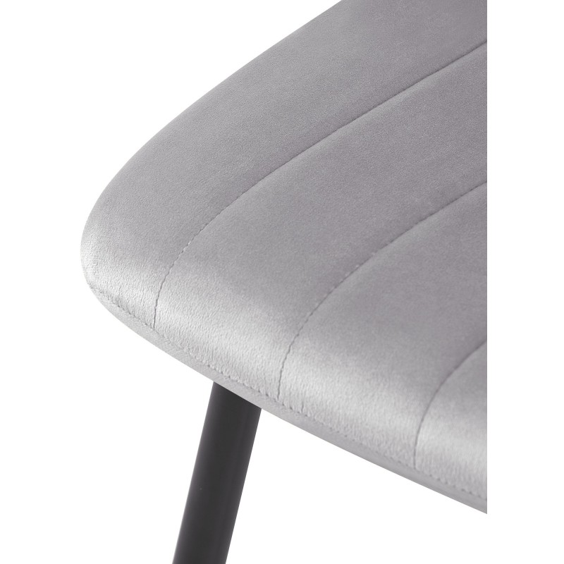 Silla Dijon en terciopelo gris Silla Dijon en terciopelo gris