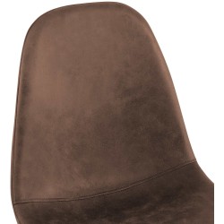 Silla de comedor vintage Napier, piel sintética marrón Silla de comedor vintage Napier, piel sintética marrón