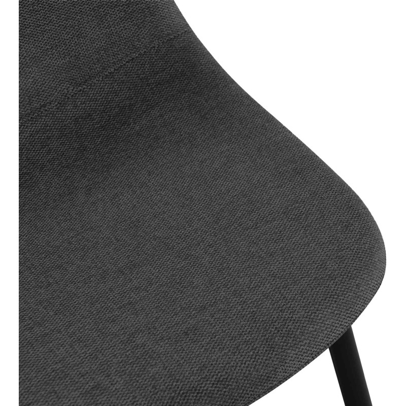 Silla de comedor Napier en tela negra