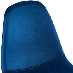 Silla de comedor Napier en terciopelo azul Silla de comedor Napier en terciopelo azul