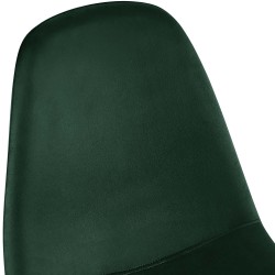 Silla de comedor Napier en terciopelo verde