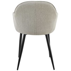 Silla de comedor Boise en tela gris