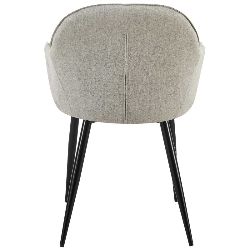 Silla de comedor Boise en tela gris