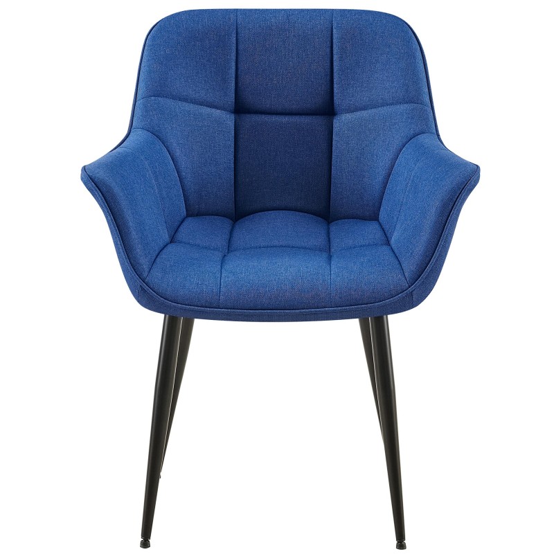 Silla de comedor Roseville en tela azul Silla de comedor Roseville en tela azul