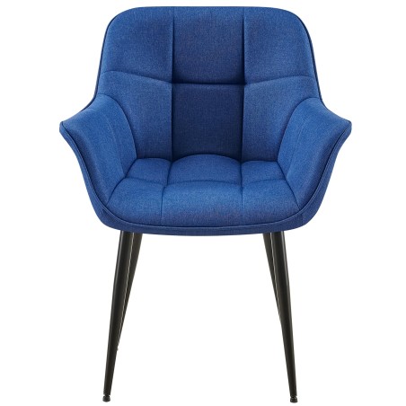Silla de comedor Roseville en tela azul